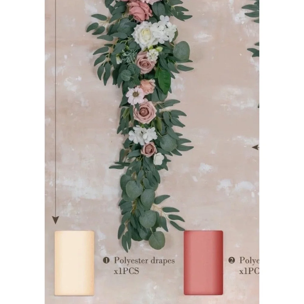 (40)Wedding Arch Flowers Kit -birthday 5pcs Artificial Floral Arch Not Include
